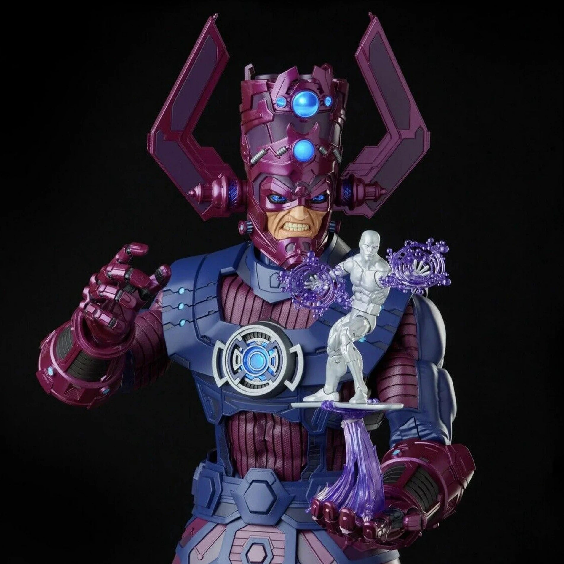 Marvel Legends Galactus with Frankie Raye (Nova), Silver Surfer, Morg, and Head of Doom by HasLab