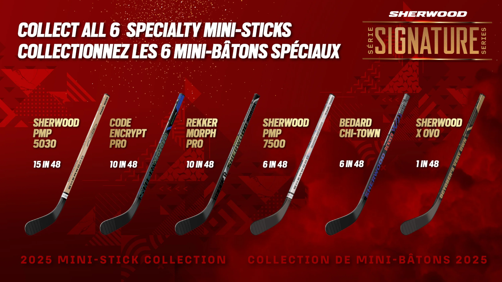 Sherwood Signature Series Mystery Mini Hockey Stick - Left Handed