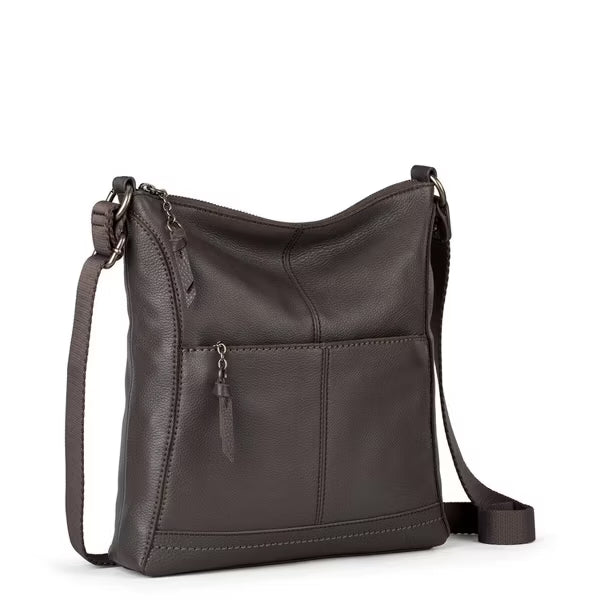 The Sak Lucia Crossbody Leather Bag Gray