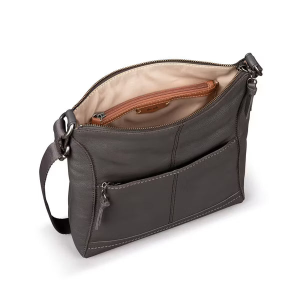 The Sak Lucia Crossbody Leather Bag Gray